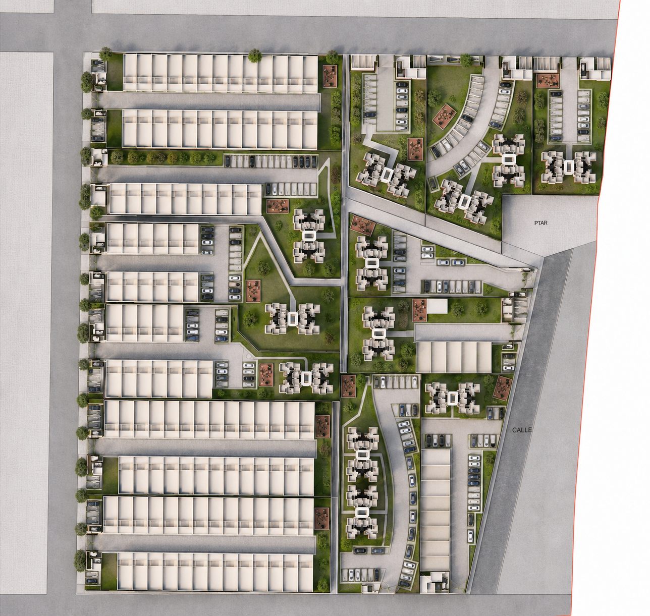 Plano de LÖT con la categoría de cada lote