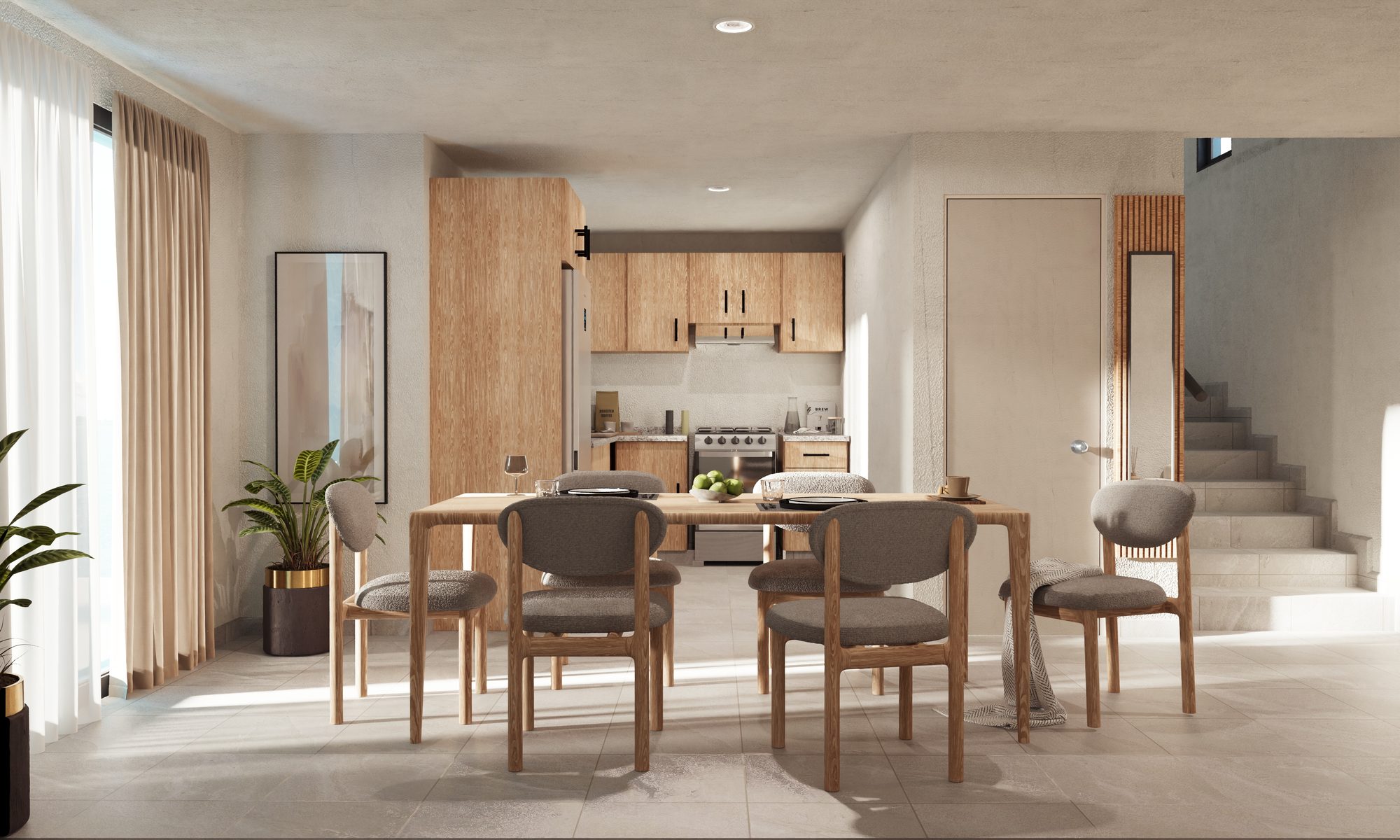 Cocina y comedor integrados, Casa Zafiro